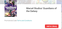 Guardians of the Galaxy Google TV HD Digital Code (Redeems in Google TV; HD Movies Anywhere & HDX Vudu & HD iTunes Transfer Across Movies Anywhere)