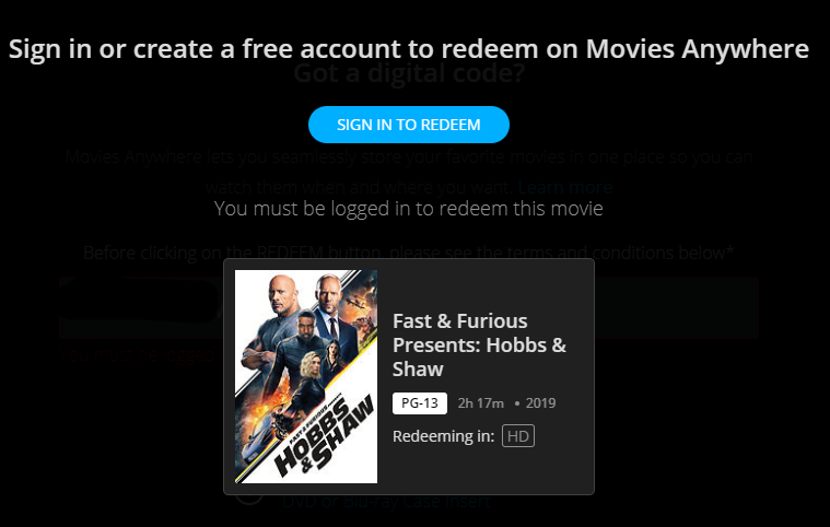 Hobbs and shaw discount watch for free