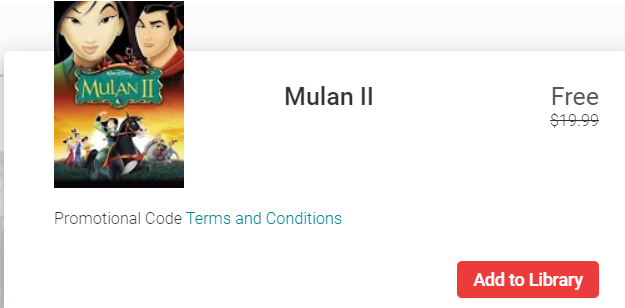 Mulan free tv sale