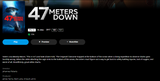 47 Meters Down iTunes Apple TV HD Digital Code (2017) (Redeems in iTunes Apple TV; HDX Vudu Fandango at Home Transfers Across Movies Anywhere)