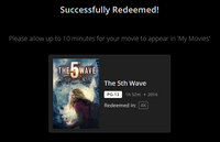 The 5th Wave 4K Digital Code (2016) (Redeems in Movies Anywhere; UHD Vudu Fandango at Home & 4K iTunes Apple TV Transfer From Movies Anywhere)