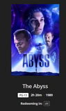 The Abyss 4K Digital Code (1989 Theatrical & Special Edition) (Redeems in Movies Anywhere; 4K Vudu Fandango at Home & 4K iTunes Apple TV Transfer From Movies Anywhere)