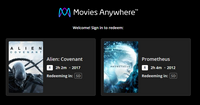 Alien: Covenant & Prometheus SD Digital Code (Redeems in Movies Anywhere; SD Vudu Fandango at Home & SD iTunes Apple TV Transfer From Movies Anywhere) (THIS IS A STANDARD DEFINITION [SD] CODE) (2 Movies, 1 Code)