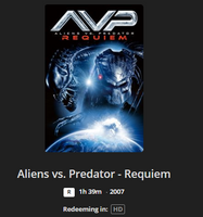 Aliens vs. Predator: Requiem HD Digital Code (2007 Theatrical Version) (Redeems in Movies Anywhere; HDX Vudu Fandango at Home & HD iTunes Apple TV Transfer From Movies Anywhere)