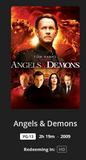 Angels & Demons HD Digital Code (2009) (Redeems in Movies Anywhere; HDX Vudu Fandango at Home & HD iTunes Apple TV Transfer From Movies Anywhere)