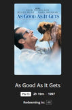 As Good As It Gets 4K Digital Code (1997) (Redeems in Movies Anywhere; 4K Vudu Fandango at Home & 4K iTunes Apple TV Transfer From Movies Anywhere)