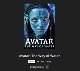 Avatar: The Way of Water 4K Digital Code (2022) (Redeems in Movies Anywhere; 4K Vudu Fandango at Home & 4K iTunes Apple TV Transfer From Movies Anywhere)