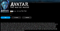 Avatar: The Way of Water 4K Digital Code (2022) (Redeems in Movies Anywhere; 4K Vudu Fandango at Home & 4K iTunes Apple TV Transfer From Movies Anywhere)