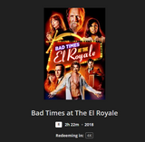 Bad Times at the El Royale 4K Digital Code (2018) (Redeems in Movies Anywhere; 4K Vudu Fandango at Home & 4K iTunes Apple TV Transfer From Movies Anywhere)