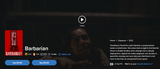 Barbarian 4K Digital Code (2022) (Redeems in Movies Anywhere; 4K Vudu Fandango & 4K iTunes Apple TV Transfer From Movies Anywhere)