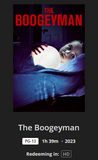 The Boogeyman HD Digital Code (2023) (Redeems in Movies Anywhere; HDX Vudu & HD iTunes Transfer From Movies Anywhere)