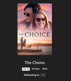 The Choice HD Digital Code (2016) (Redeems in Movies Anywhere; HDX Vudu Fandango at Home & HD iTunes Apple TV Transfer From Movies Anywhere)