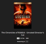 The Riddick 3-Movie Unrated Collection HD Digital Codes (Redeems in Movies Anywhere; HDX Vudu Fandango at Home & HD iTunes Apple TV Transfer From MA)