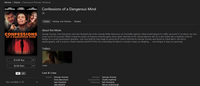 Confessions of a Dangerous Mind iTunes HD Digital Code (2002)