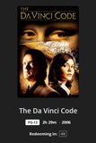 The Da Vinci Code 4K Digital Code (2006 Theatrical Version) (Redeems in Movies Anywhere; 4K Vudu Fandango at Home & 4K iTunes Apple TV Transfer From Movies Anywhere)