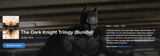 The Dark Knight Trilogy 4K Digital Code (Redeems in Movies Anywhere; 4K Vudu Fandango at Home & 4K iTunes Apple TV Transfer From Movies Anywhere) (3 Movies, 1 Code)