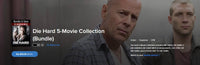 The Die Hard 5-Film Collection HD Digital Codes (Redeems in Movies Anywhere; HDX Vudu Fandango at Home & HD iTunes Apple TV Transfer From Movies Anywhere) (5 Movies, 5 Codes)