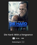 Die Hard with a Vengeance HD Digital Code (1995) (Redeems in Movies Anywhere; HDX Vudu Fandango at Home & HD iTunes Apple TV Transfer From Movies Anywhere)