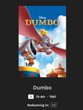 Dumbo HD Digital Code (1941) (Redeems in Movies Anywhere; HDX Vudu & HD iTunes Transfer From Movies Anywhere)