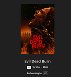 Evil Dead Burn HD Digital Code (2026) (Redeems in Movies Anywhere; HDX Vudu Fandango & HD iTunes Apple TV Transfer From Movies Anywhere)