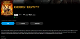 Gods of Egypt iTunes Apple TV 4K Digital Code (2016) (Redeems in iTunes Apple TV; 4K Vudu Fandango Transfers Across Movies Anywhere)