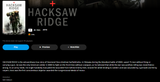 Hacksaw Ridge HD Digital Code (2016) (Redeems in Movies Anywhere; HDX Vudu Fandango at Home & HD iTunes Apple TV Transfer From Movies Anywhere)
