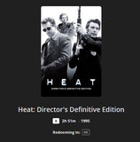Heat 4K Digital Code (1995, Director's Definitive Edition) (Redeems in Movies Anywhere; 4K Vudu Fandango at Home & 4K iTunes Apple TV Transfer)