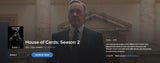 House of Cards Season 2 Vudu Fandango at Home HDX Digital Code (13 Episodes)