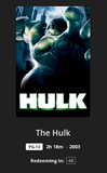 The Hulk 4K Digital Code (2003) (Redeems in Movies Anywhere; 4K Vudu Fandango at Home & 4K iTunes Apple TV Transfer From Movies Anywhere)