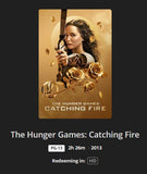 The Hunger Games: Catching Fire HD Digital Code (2013) (Redeems in Movies Anywhere; HDX Vudu Fandango at Home & HD iTunes Apple TV Transfer From MA)