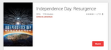 Independence Day: Resurgence HD Digital Code (2016) (Redeems in Movies Anywhere; HDX Vudu & HD iTunes & HD Google TV Transfer From Movies Anywhere)