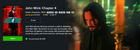 John Wick: Chapter 4 Vudu Fandango at Home 4K Digital Code (2023)