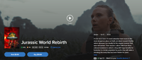 Jurassic World Rebirth 4K Digital Code (2025) (Redeems in Movies Anywhere; 4K Vudu Fandango at Home & 4K iTunes Apple TV Transfer From Movies Anywhere)