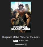 Kingdom of the Planet of the Apes 4K Digital Code (2024) (Redeems in Movies Anywhere; 4K Vudu Fandango at Home & 4K iTunes Apple TV Transfer From Movies Anywhere)