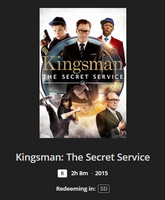 Kingsman: The Secret Service SD Digital Code (2015) (Redeems in Movies Anywhere; SD Vudu Fandango at Home & SD iTunes Apple TV Transfer From Movies Anywhere) (THIS IS A STANDARD DEFINITION [SD] CODE)