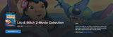 Lilo & Stitch 2-Movie Animated Collection HD Digital Codes (Redeems in Movies Anywhere; HDX Vudu Fandango at Home & HD iTunes Apple TV Transfer From Movies Anywhere) (2 Movies, 2 Codes)