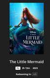 The Little Mermaid HD Digital Code (2023 live action) (Redeems in Movies Anywhere; HDX Vudu & HD iTunes Transfer From Movies Anywhere)