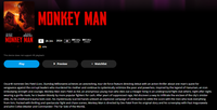 Monkey Man 4K Digital Code (2024) (Redeems in Movies Anywhere; 4K Vudu Fandango at Home & 4K iTunes Apple TV Transfer From Movies Anywhere)