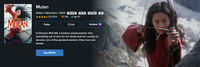 Mulan 4K Digital Code (2020 live action) (Redeems in Movies Anywhere; UHD Vudu & 4K iTunes & 4K Google TV Transfer From Movies Anywhere)