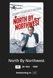 North By Northwest 4K Digital Code (1959) (Redeems in Movies Anywhere; 4K Vudu Fandango at Home & 4K iTunes Apple TV Transfer From Movies Anywhere)