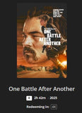 One Battle After Another 4K Digital Code (2025) (Redeems in Movies Anywhere; 4K Vudu Fandango at Home & 4K iTunes Apple TV Transfer From Movies Anywhere)