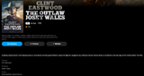 The Outlaw Josey Wales 4K Digital Code (1976) (Redeems in Movies Anywhere; 4K Vudu Fandango & 4K iTunes Apple TV Transfer From Movies Anywhere)