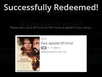 Paul, Apostle of Christ HD Digital Code (2018) (Redeems in Movies Anywhere; HDX Vudu Fandango at Home & HD iTunes Apple TV Transfer From Movies Anywhere)