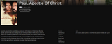 Paul, Apostle of Christ HD Digital Code (2018) (Redeems in Movies Anywhere; HDX Vudu Fandango at Home & HD iTunes Apple TV Transfer From Movies Anywhere)