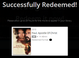Paul, Apostle of Christ SD Digital Code (2018) (Redeems in Movies Anywhere; SD Vudu Fandango at Home & SD iTunes Apple TV Transfer From Movies Anywhere) (THIS IS A STANDARD DEFINITION [SD] CODE)