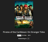 Pirates of the Caribbean: On Stranger Tides 4K Digital Code (2011) (Redeems in Movies Anywhere; 4K Vudu Fandango at Home & 4K iTunes Apple TV Transfer From Movies Anywhere)