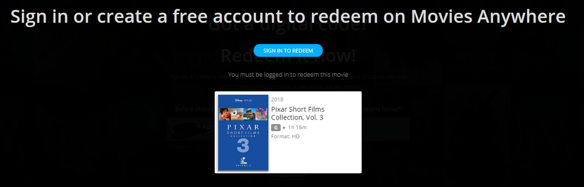 Pixar Short Films Collection Volume 3 HD Digital Code (2018) (Redeems ...