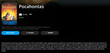 Pocahontas HD Digital Code (1995) (Redeems in Movies Anywhere; HDX Vudu Fandango at Home & HD iTunes Apple TV Transfer From Movies Anywhere)