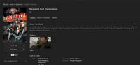 Resident Evil: Damnation HD Digital Code (2012) (Redeems in Movies Anywhere; HDX Vudu Fandango at Home & HD iTunes Apple TV Transfer From Movies Anywhere)