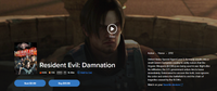 Resident Evil: Damnation HD Digital Code (2012) (Redeems in Movies Anywhere; HDX Vudu Fandango at Home & HD iTunes Apple TV Transfer From Movies Anywhere)